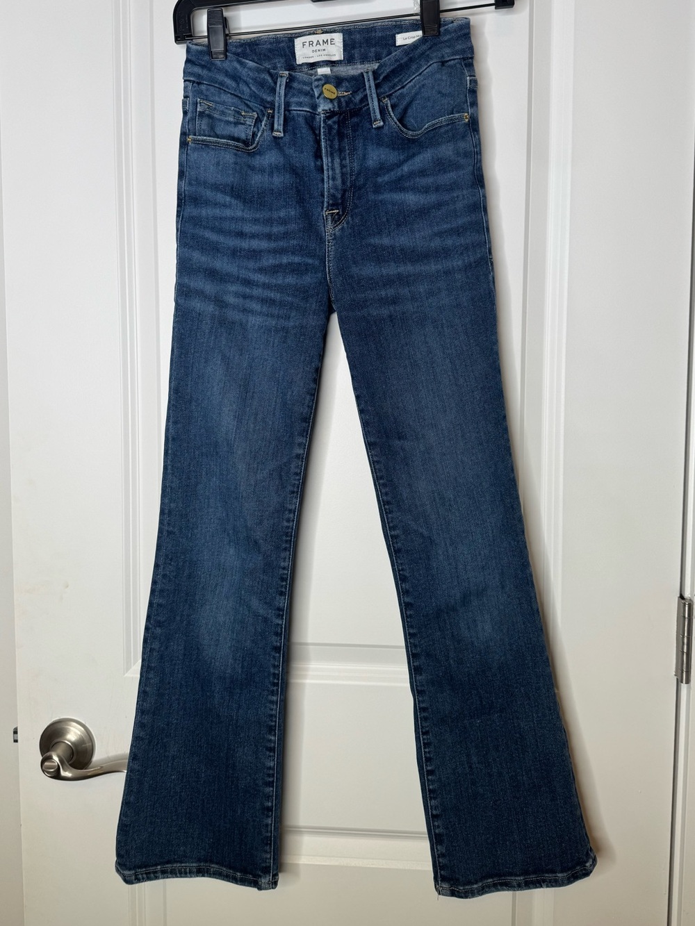 FRAME Denim Le Crop Mini Boot Jeans Size 25 Somerset Wash Cropped - Picture 11 of 17